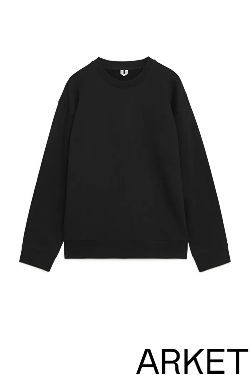 arket svart sweatshirt 