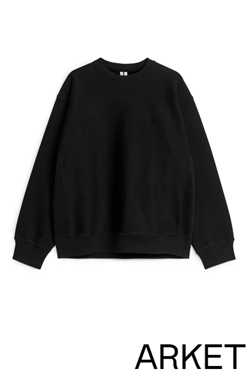 arket svart sweatshirt 