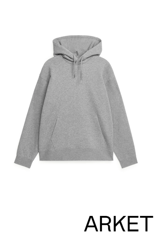 arket hoodie grå