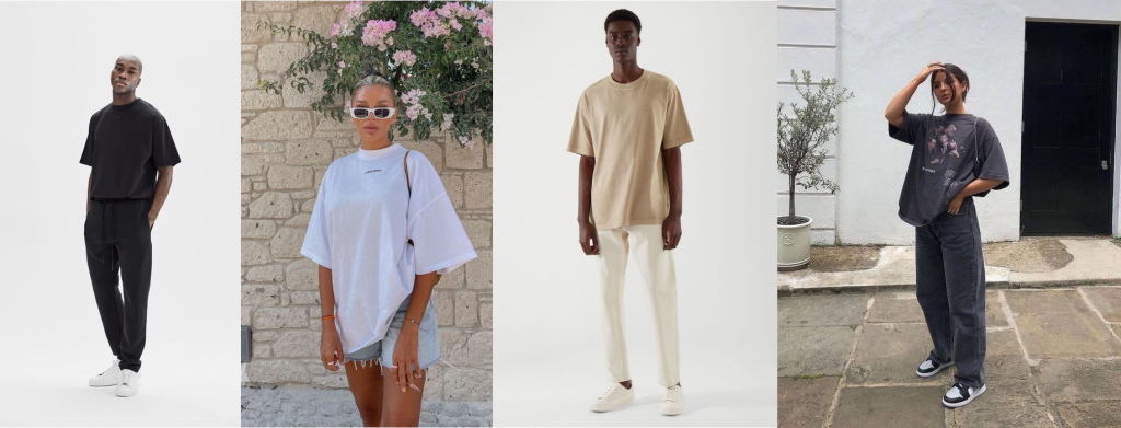 olika oversized t-shirt outfits 